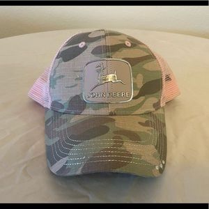 John Deere Women’s Pink Camo Trucker Hat